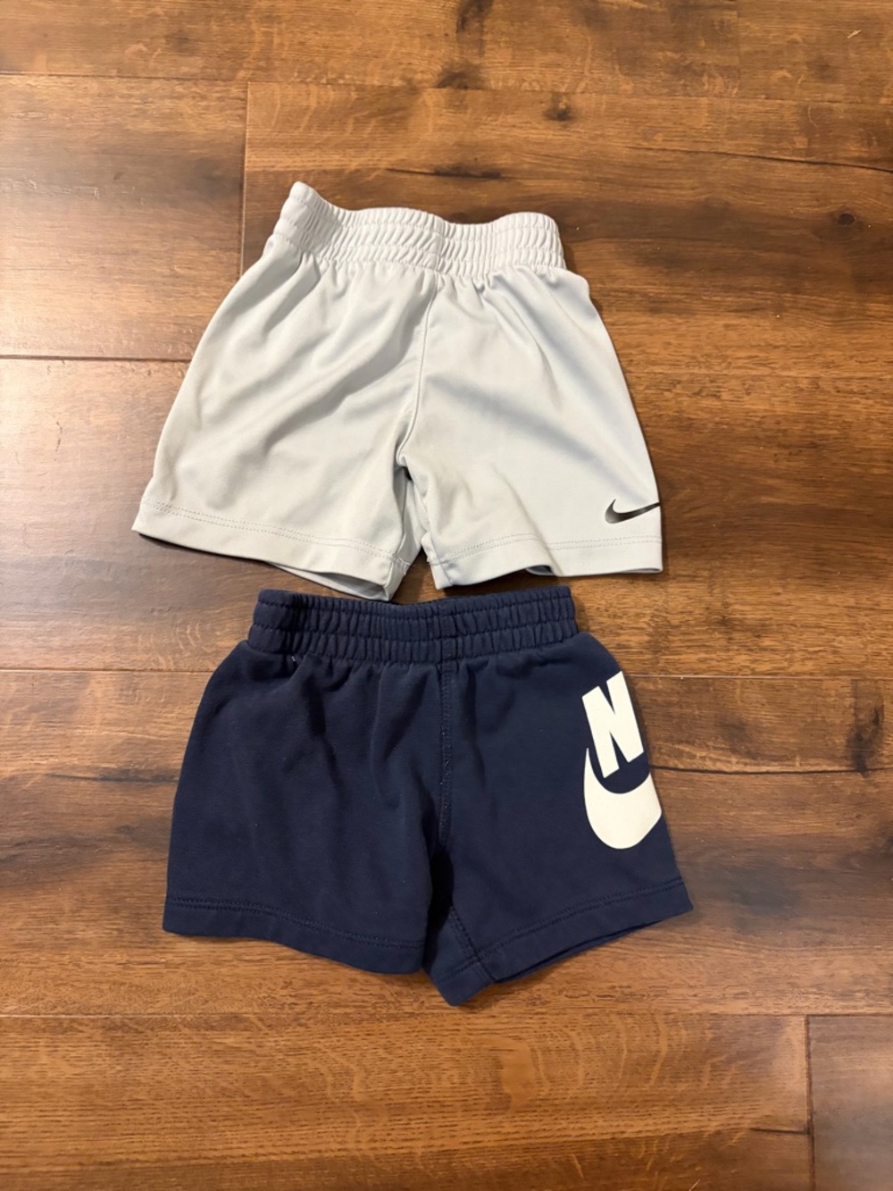 Nike Baby Boy's Grey and Navy Athletic Shorts - Set of 2